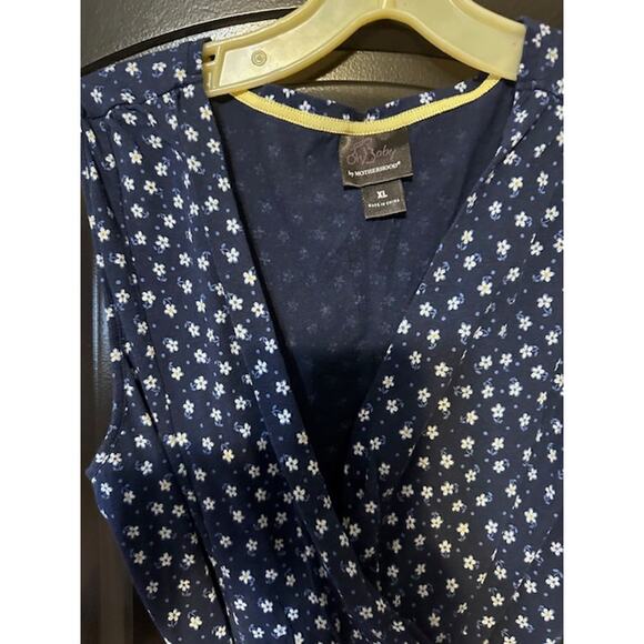 Oh Baby by Motherhood Maternity Blue Floral Dress XL - Picture 3 of 3